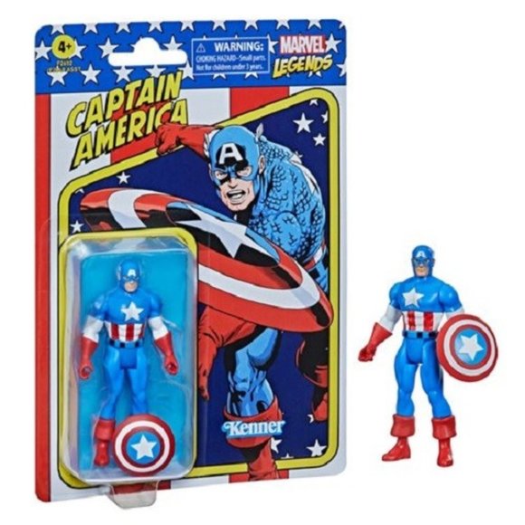 NEW!  Marvel Legends Retro : Captain America 3 3/4-Inch Action Figure - Picture 1 of 1